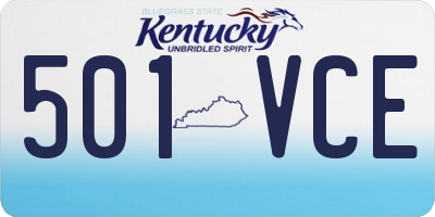 KY license plate 501VCE