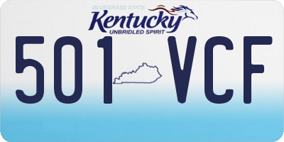 KY license plate 501VCF