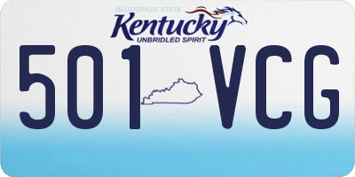 KY license plate 501VCG
