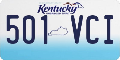 KY license plate 501VCI