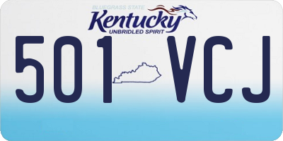 KY license plate 501VCJ