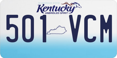 KY license plate 501VCM