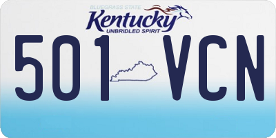 KY license plate 501VCN