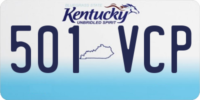 KY license plate 501VCP