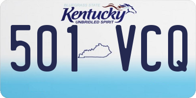 KY license plate 501VCQ
