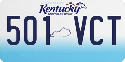 KY license plate 501VCT