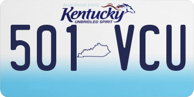 KY license plate 501VCU