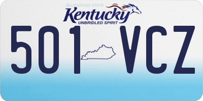 KY license plate 501VCZ