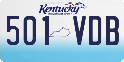 KY license plate 501VDB