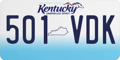 KY license plate 501VDK
