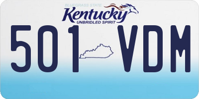 KY license plate 501VDM
