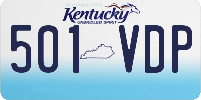 KY license plate 501VDP
