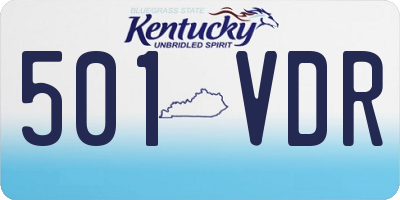 KY license plate 501VDR