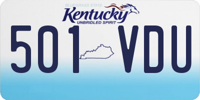 KY license plate 501VDU