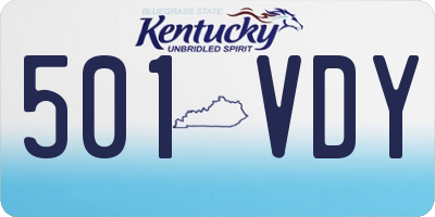 KY license plate 501VDY
