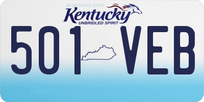 KY license plate 501VEB