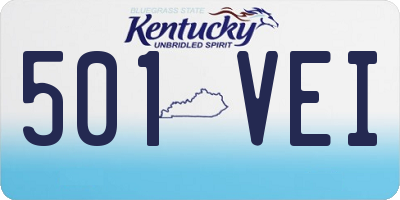 KY license plate 501VEI