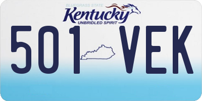 KY license plate 501VEK