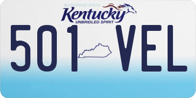 KY license plate 501VEL