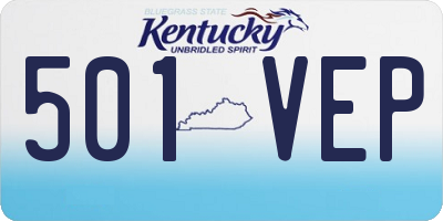 KY license plate 501VEP