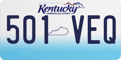 KY license plate 501VEQ