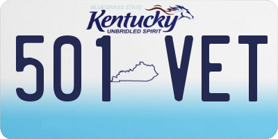KY license plate 501VET
