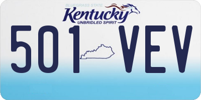 KY license plate 501VEV