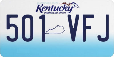 KY license plate 501VFJ