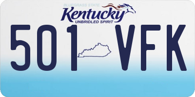 KY license plate 501VFK