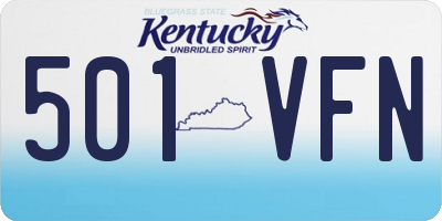 KY license plate 501VFN