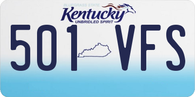 KY license plate 501VFS