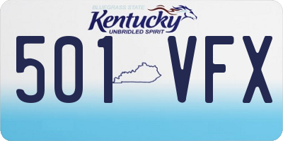 KY license plate 501VFX