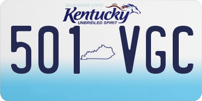 KY license plate 501VGC