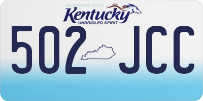 KY license plate 502JCC