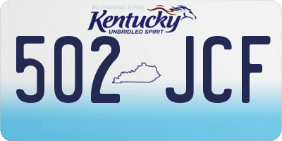 KY license plate 502JCF