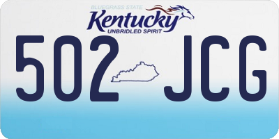 KY license plate 502JCG