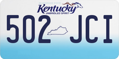 KY license plate 502JCI