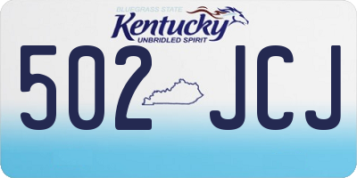 KY license plate 502JCJ