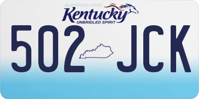 KY license plate 502JCK