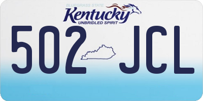 KY license plate 502JCL