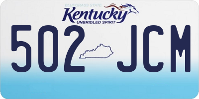 KY license plate 502JCM