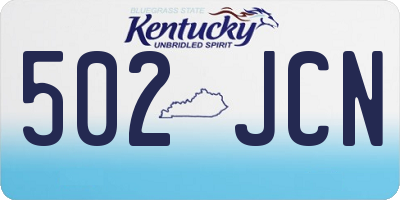 KY license plate 502JCN