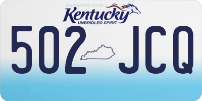 KY license plate 502JCQ