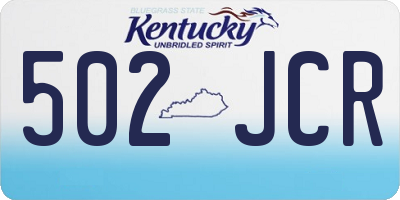 KY license plate 502JCR