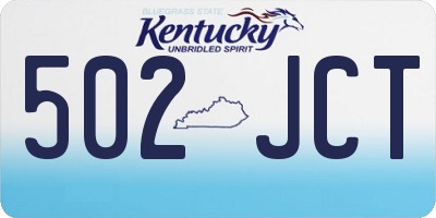 KY license plate 502JCT