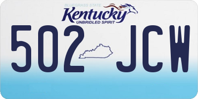 KY license plate 502JCW