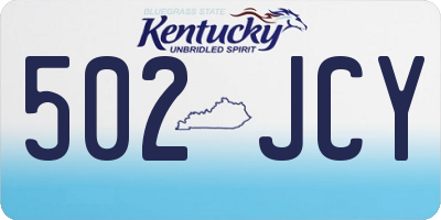 KY license plate 502JCY