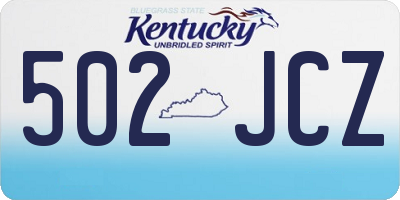 KY license plate 502JCZ