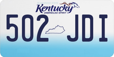 KY license plate 502JDI
