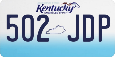 KY license plate 502JDP